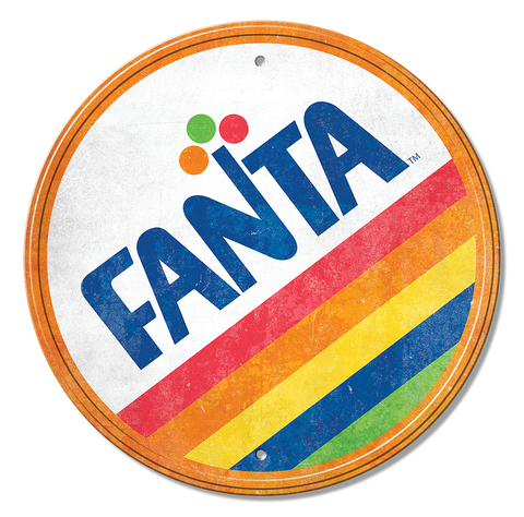 Round - Fanta Tin Sign