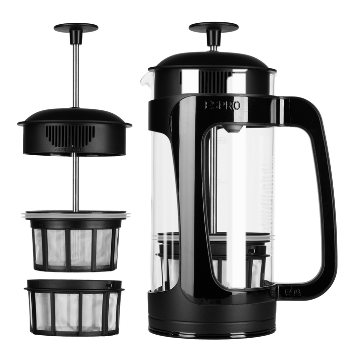 German Glass French Press, Black / 32 oz
