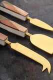 Galicia Marble Cheese Knives, Set of 3