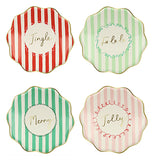 Striped Christmas Paper Plates