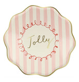 Striped Christmas Paper Plates