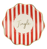 Striped Christmas Paper Plates