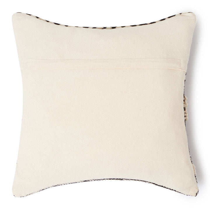 REDEARTH Textured Throw Pillows. 100% Cotton Char Delineate Black. 18" x 18"