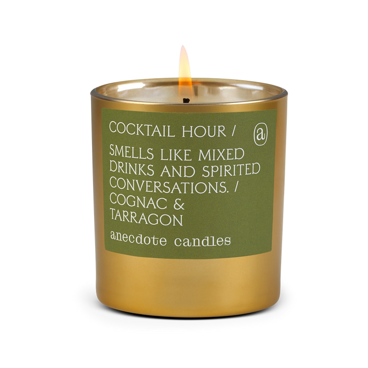 Cocktail Hour (Cognac &amp; Tarragon) Gold Tumbler Candle
