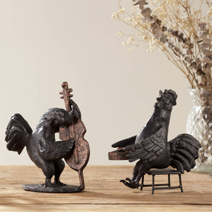 Chicken Jazz Drummer Cast Metal Figurine