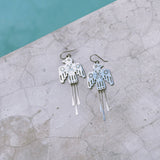 Handmade Glide Earrings: Silver