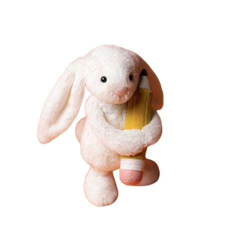 Bashful Bunny with Pencil