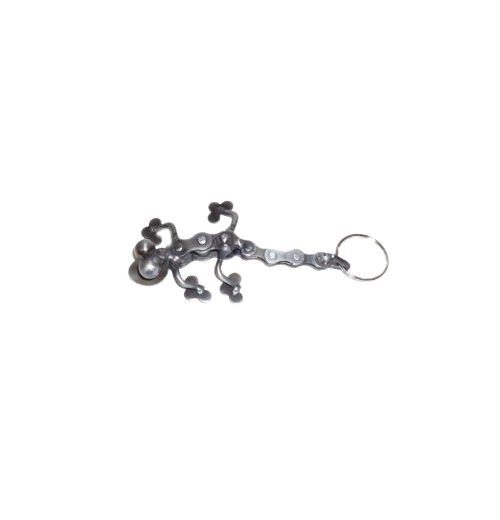 Bike Chain Gecko Key Ring