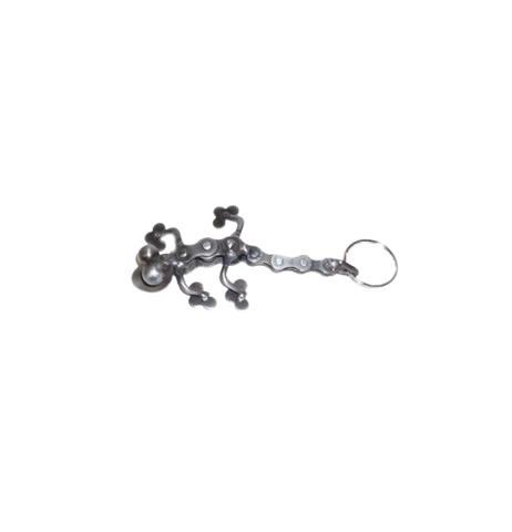 Bike Chain Gecko Key Ring