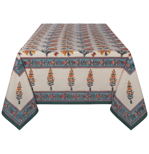 Block Print Tablecloth "Marigold"