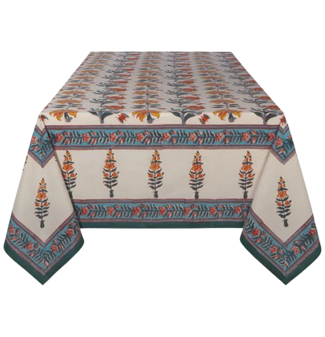 Block Print Tablecloth "Marigold"
