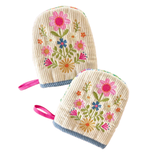 Embroidered Mini Oven Mitt Set