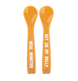 Meal Monster Get In Belly Spoon Set-Orange