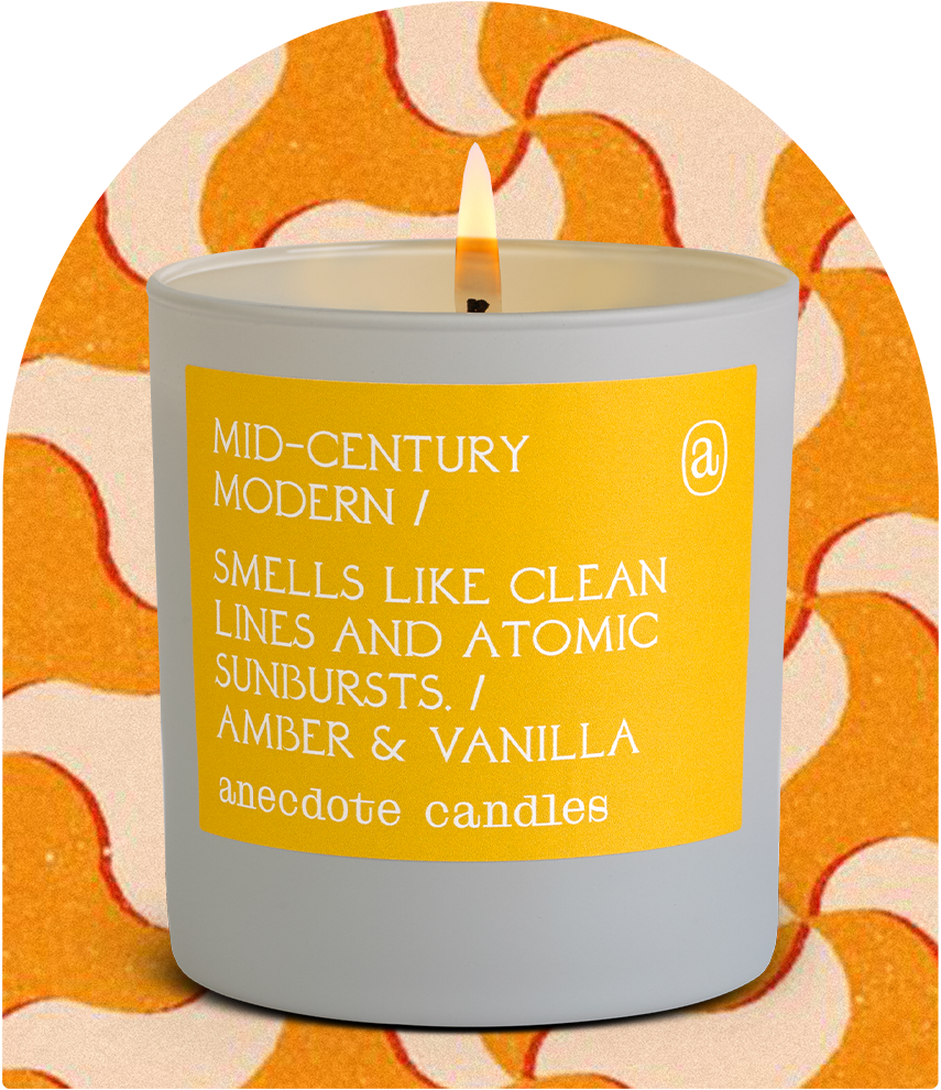 Mid-century Modern (Amber &amp; Vanilla) Candle: 7.8 oz Glass Jar
