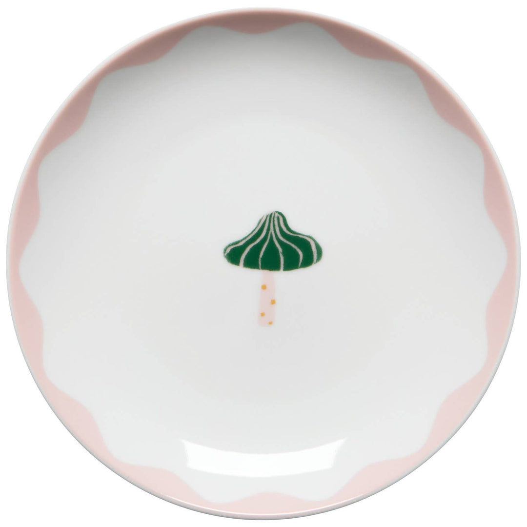 Mushroom Gems Appetizer Plates Set of 4: Off-White