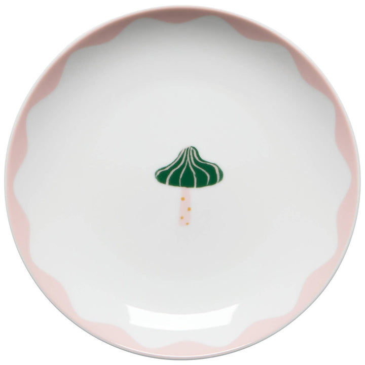 Mushroom Gems Appetizer Plates Set of 4: Off-White