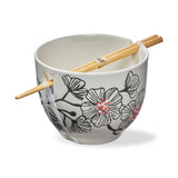 Osaka Noodle Bowl Set of 2 Black Multi Stoneware Everyday