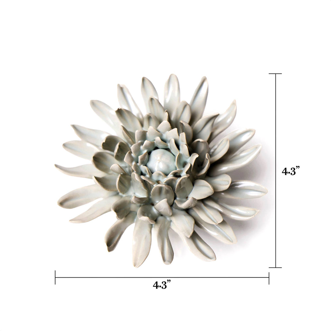 Hand Made Ceramic Wall Flower: Caramel