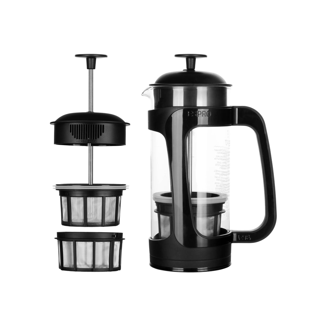 German Glass French Press, Black / 32 oz