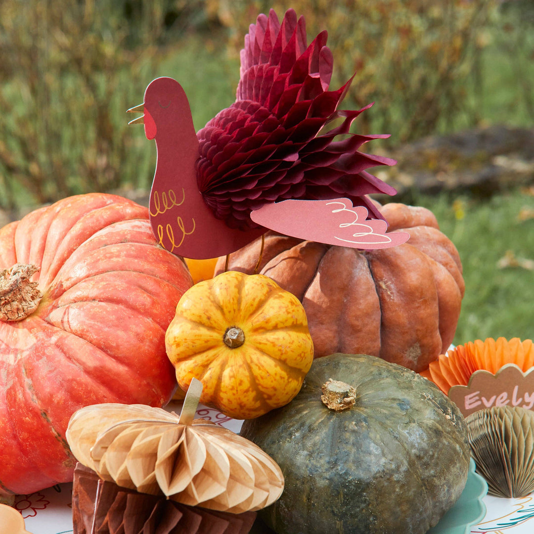 THANKSGIVING Mixed Thanksgiving Honeycomb Decorations