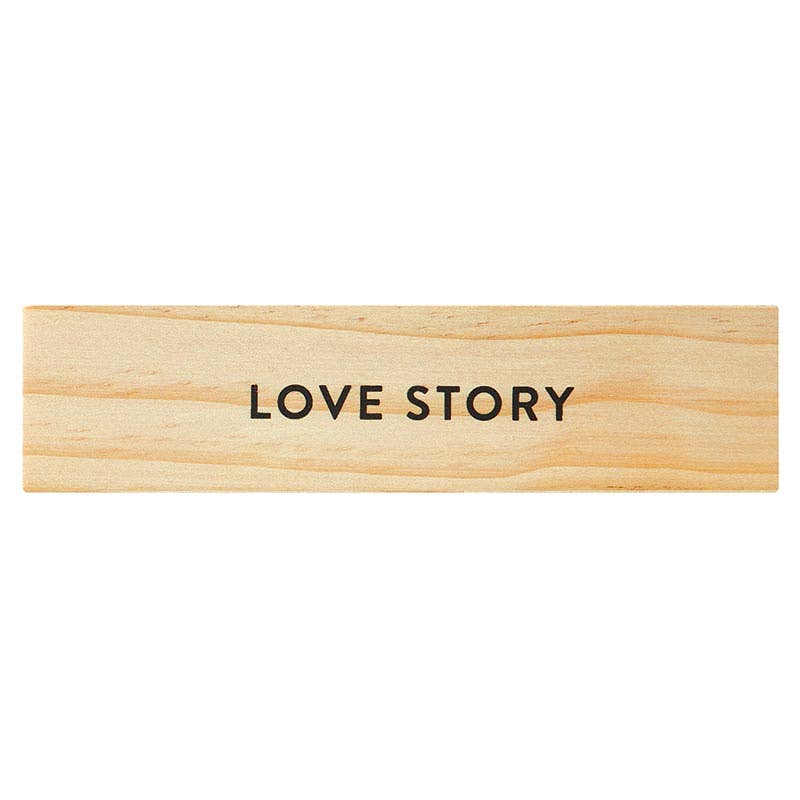 Wood Box with Gem Pen - Love Story
