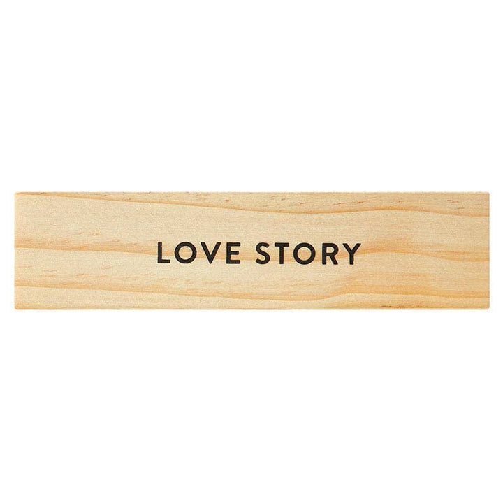 Wood Box with Gem Pen - Love Story