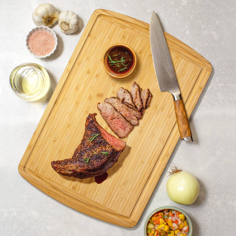 Malibu Groove Bamboo Cutting Board with Juice Groove