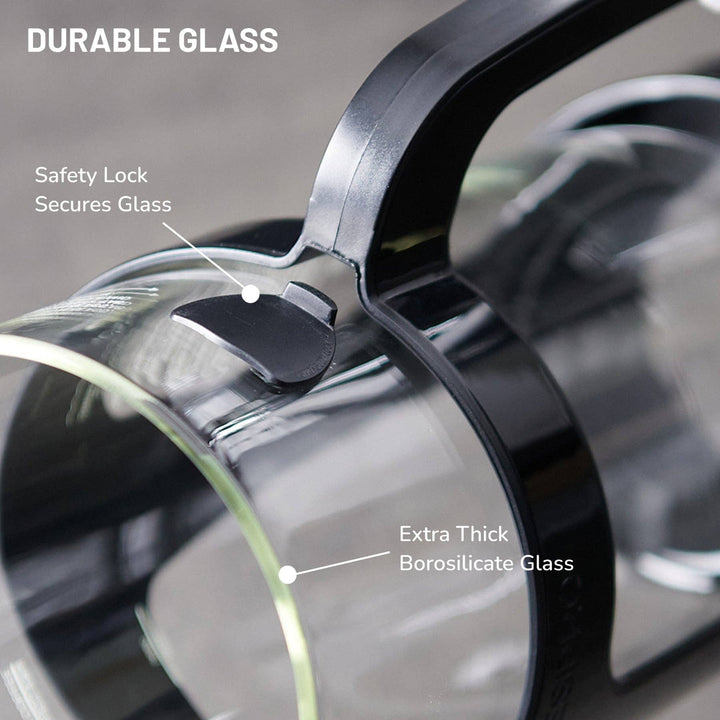 German Glass French Press, Black / 32 oz