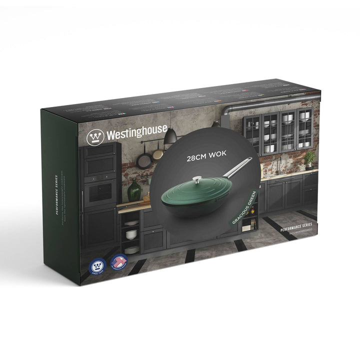 Westinghouse 11-Inch Wok with Lid - Performance Series: Blue
