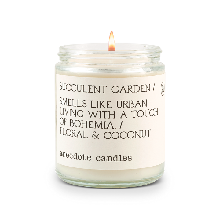 Succulent Garden (Floral &amp; Coconut) Candle: 7.8 oz Glass Jar