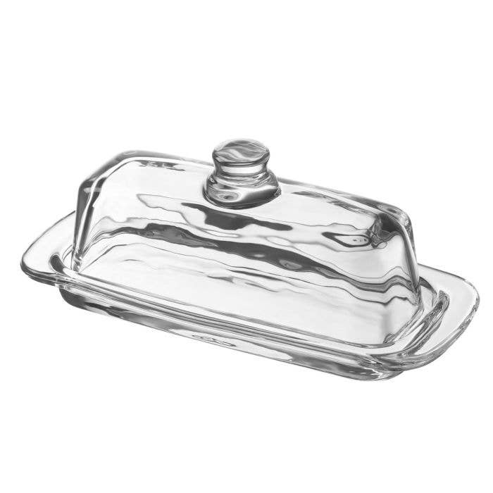 HIC Kitchen Glass Butter Dish With Lid