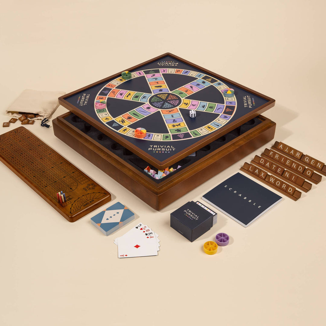 3-in-1 Game Collection: Scrabble, Trivial Pursuit &amp; Cribbage