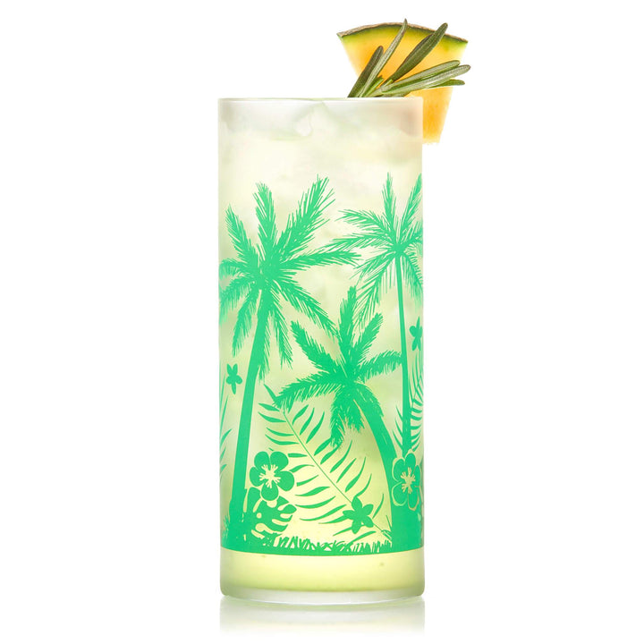 Libbey Vintage Palm Trees Cooler Glasses