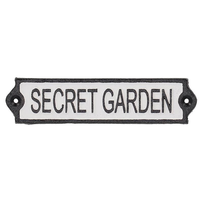 "Secret Garden" Cast Iron Sign