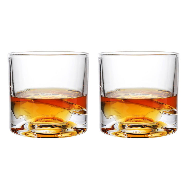 Yosemite - Half Dome - 2-Piece Crystal Whiskey Glass Set