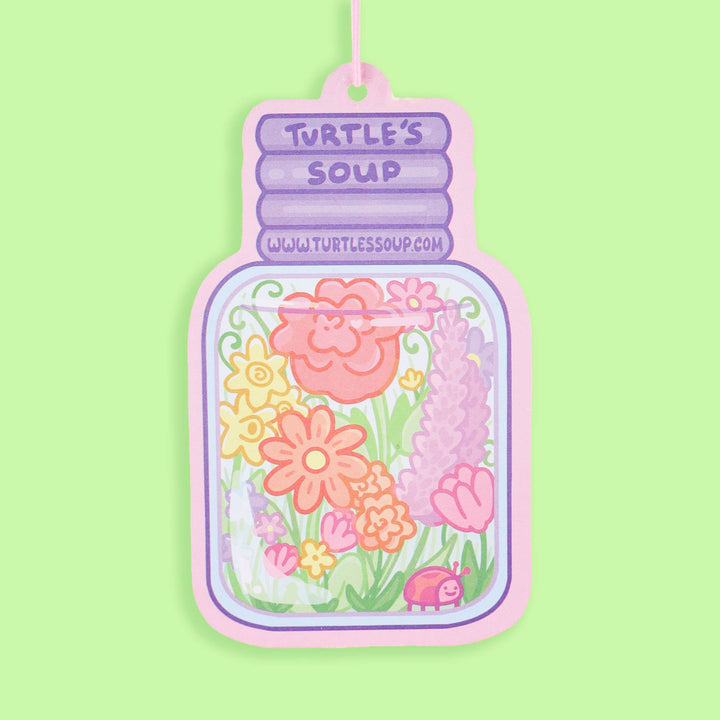Flower Jar Cute Spring Art Floral Scented Car Air Freshener