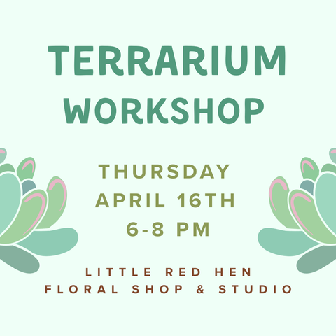 Terrarium Workshop April 16th