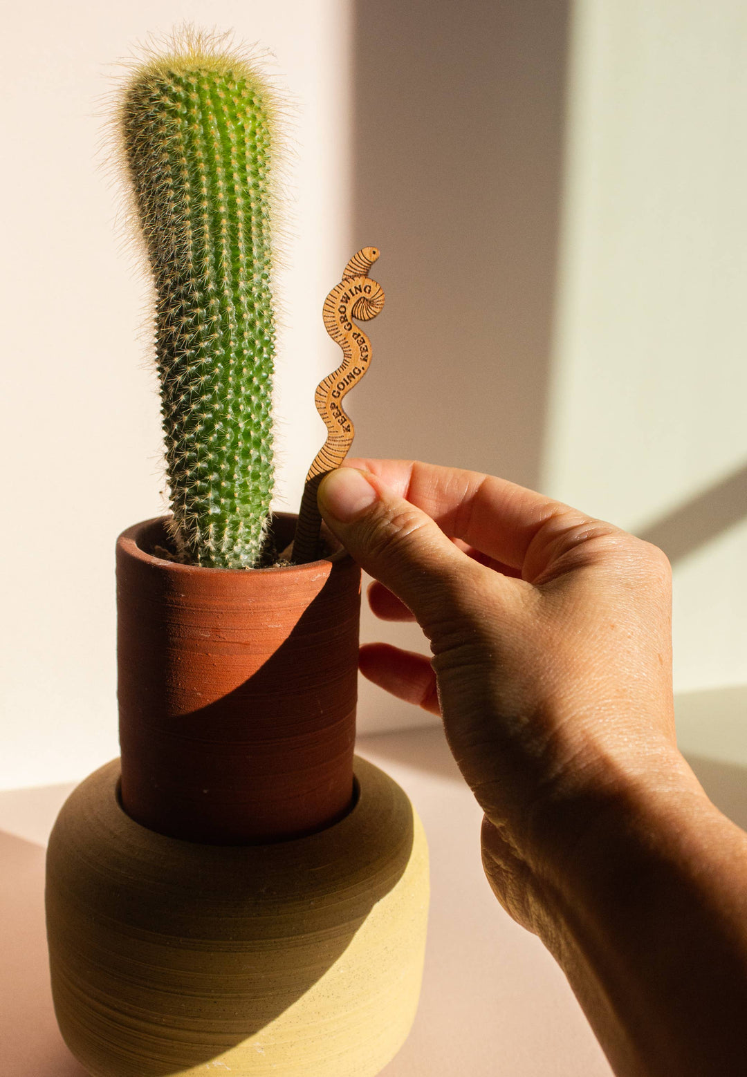 Keep Going Keep Growing Earthworm Wood Plant Pick