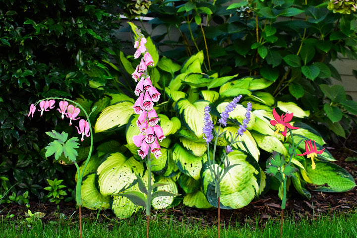 Bleeding Heart - Hand Painted Wildflower Stake