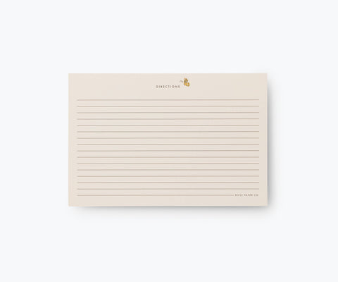 Pack of 12 Mayfair Recipe Card