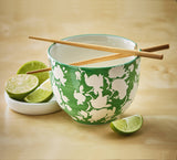 Eden Noodle Bowl Set of 2 Sage Stoneware Everyday