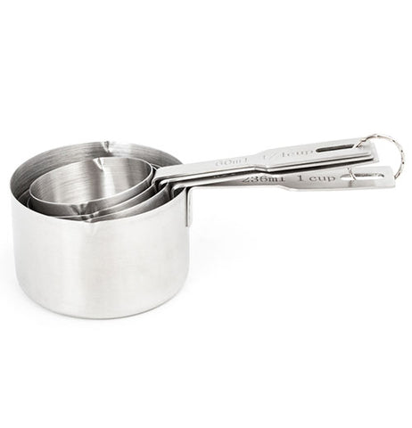 4 Piece Stainless Steel Measuring Cup Set