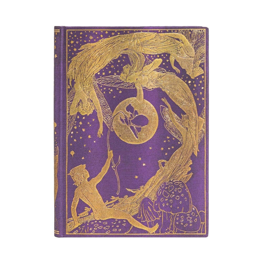 Paperblanks ~ Violet Fairy ~ Langâs Fairy Books ~ Hardcover ~ Midi ~ Lined ~ Elastic Band Closure ~ 144 Pg ~ 120 GSM