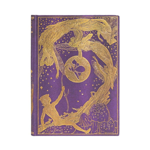 Paperblanks ~ Violet Fairy ~ Langâs Fairy Books ~ Hardcover ~ Midi ~ Lined ~ Elastic Band Closure ~ 144 Pg ~ 120 GSM