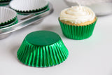 Fox Run Green Foil Cupcake Liners, Set of 32, 3"
