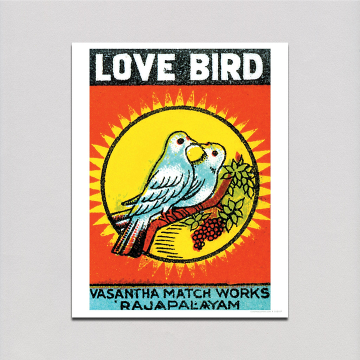 Love Bird Matchworks - Matchbox Labels Print