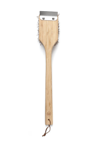 Outset Grill Brush with Beechwood Handle, 18.5" x 3" x 4"