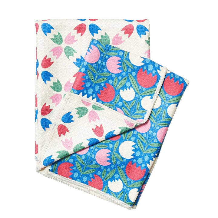 Double Duty (set of 2) reversible - RJW Spring Growth: Blue