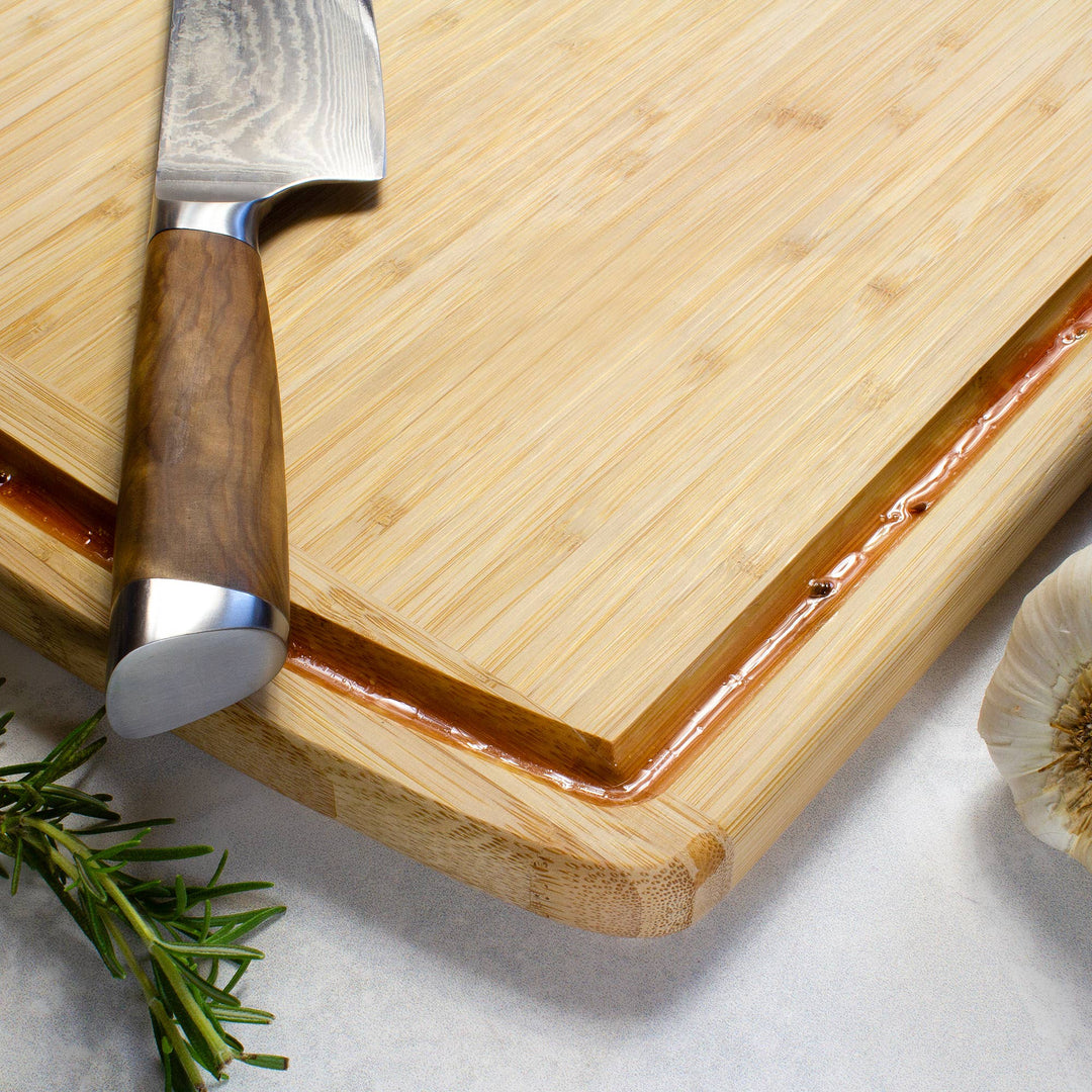 Malibu Groove Bamboo Cutting Board with Juice Groove