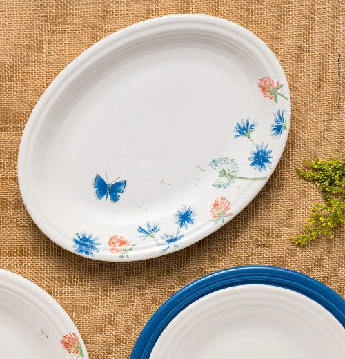 Breezy Floral Oval Platter